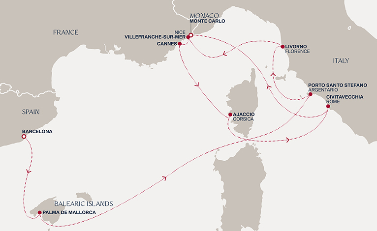 Itinerary map