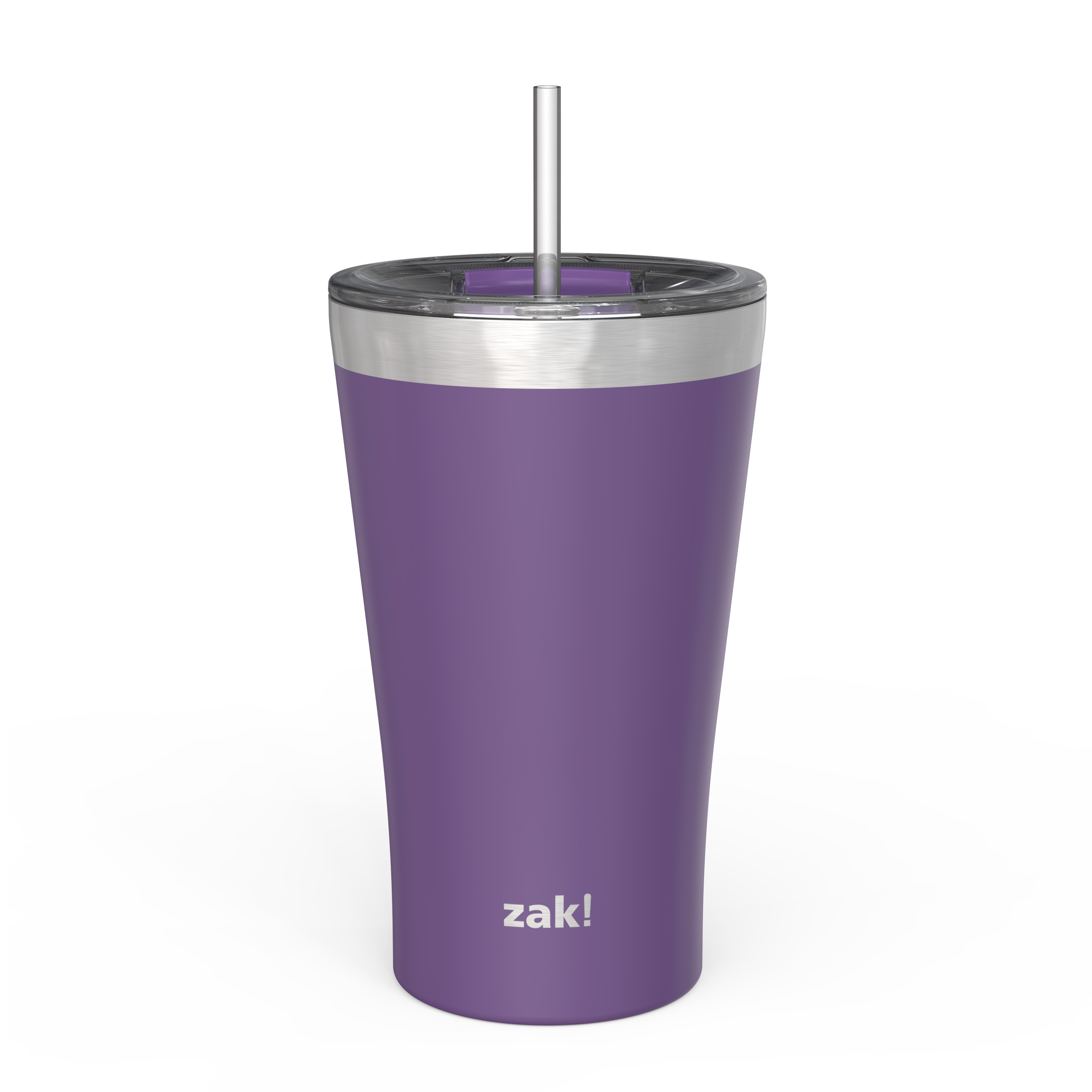 Zak Hydration 20 ounce Reusable Vacuum Insulated Stainless Steel Tumbler with Straw, Viola slideshow image 1 Zak Hydration 20 ounce Reusable Vacuum Insulated Stainless Steel Tumbler with Straw, Viola slideshow image 1