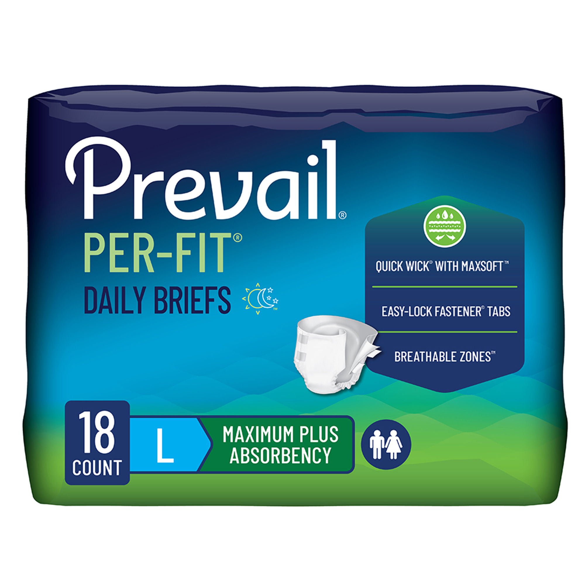 Prevail® Per-Fit® Maximum Incontinence Brief, Large