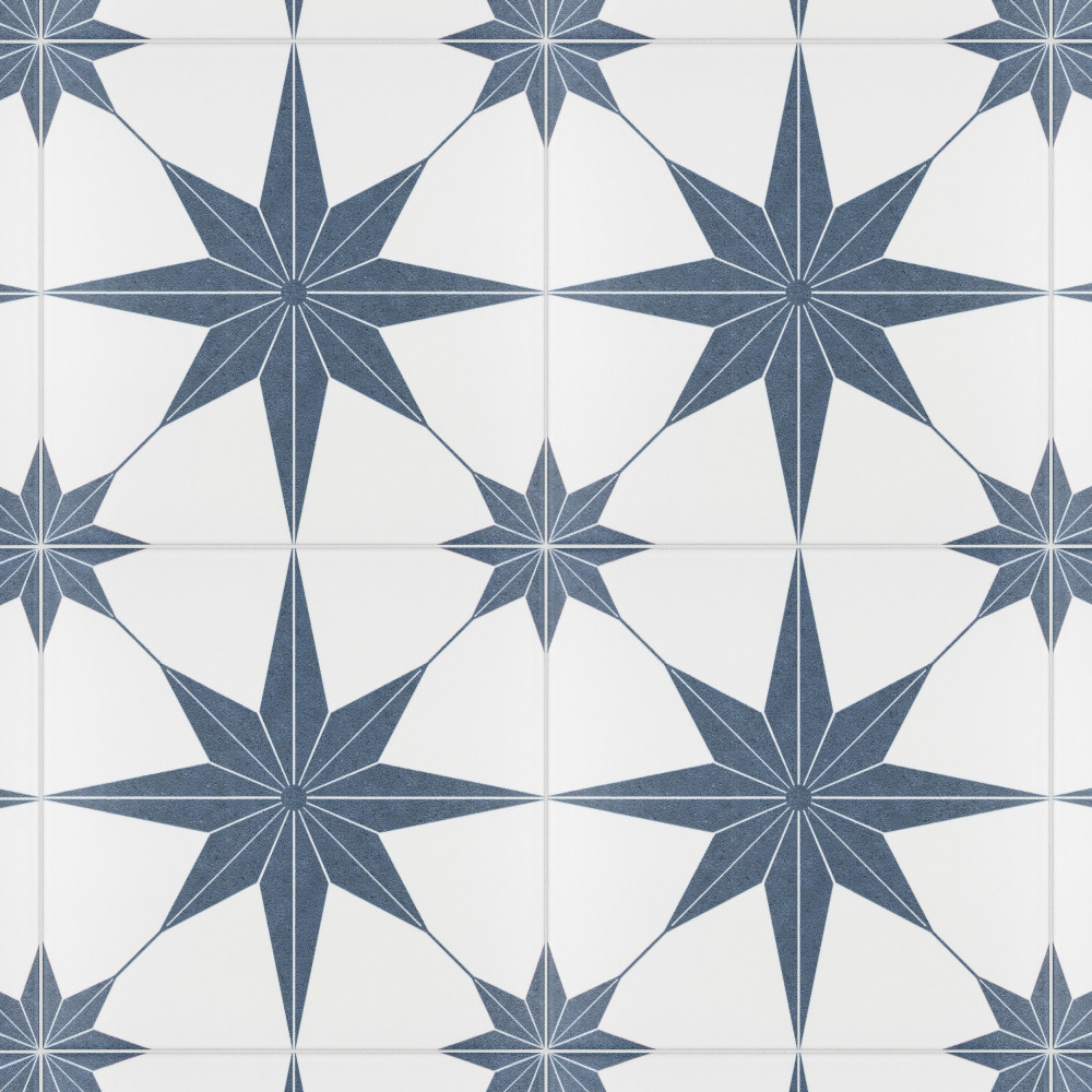 Stella Azul 9-3/4 in. x 9-3/4 in. Porcelain Floor and Wall Tile