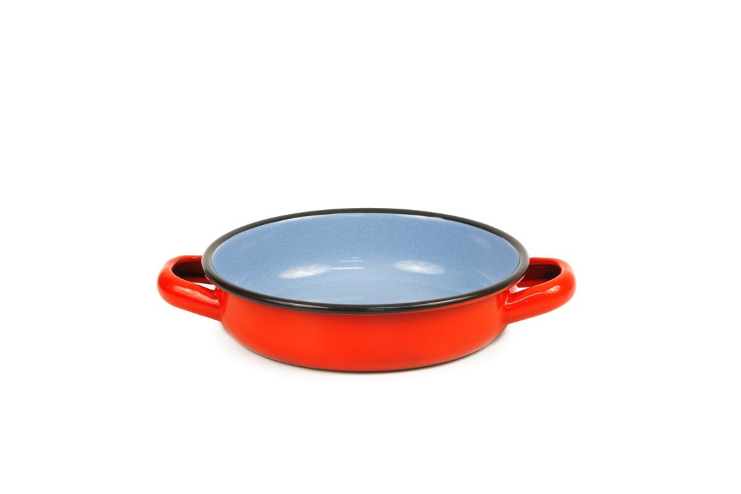 Cacerola baja de acero esmaltado sin tapa 14 cm