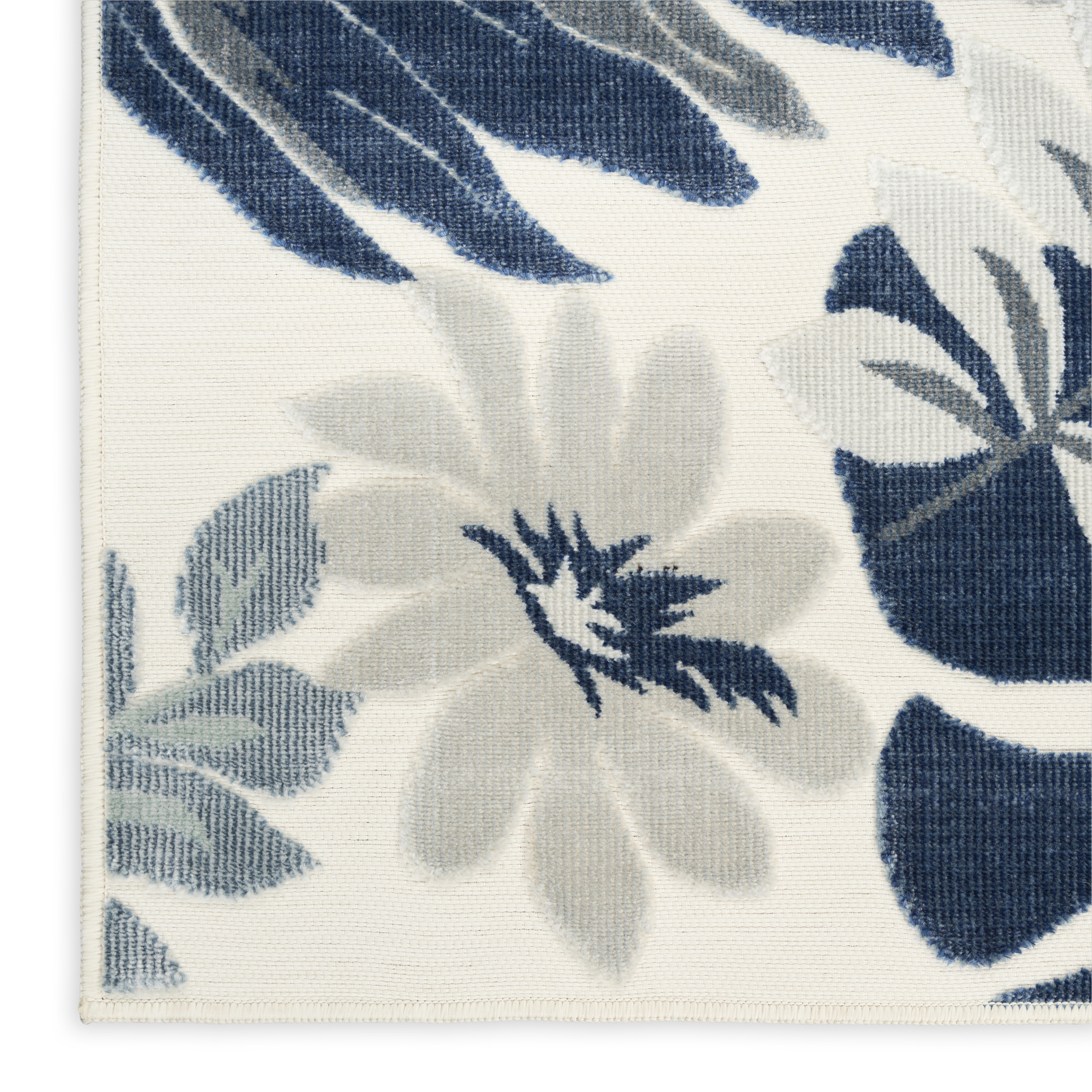 Nourison Suncoast 5'3" x 7'3" Blue Tropical Rug