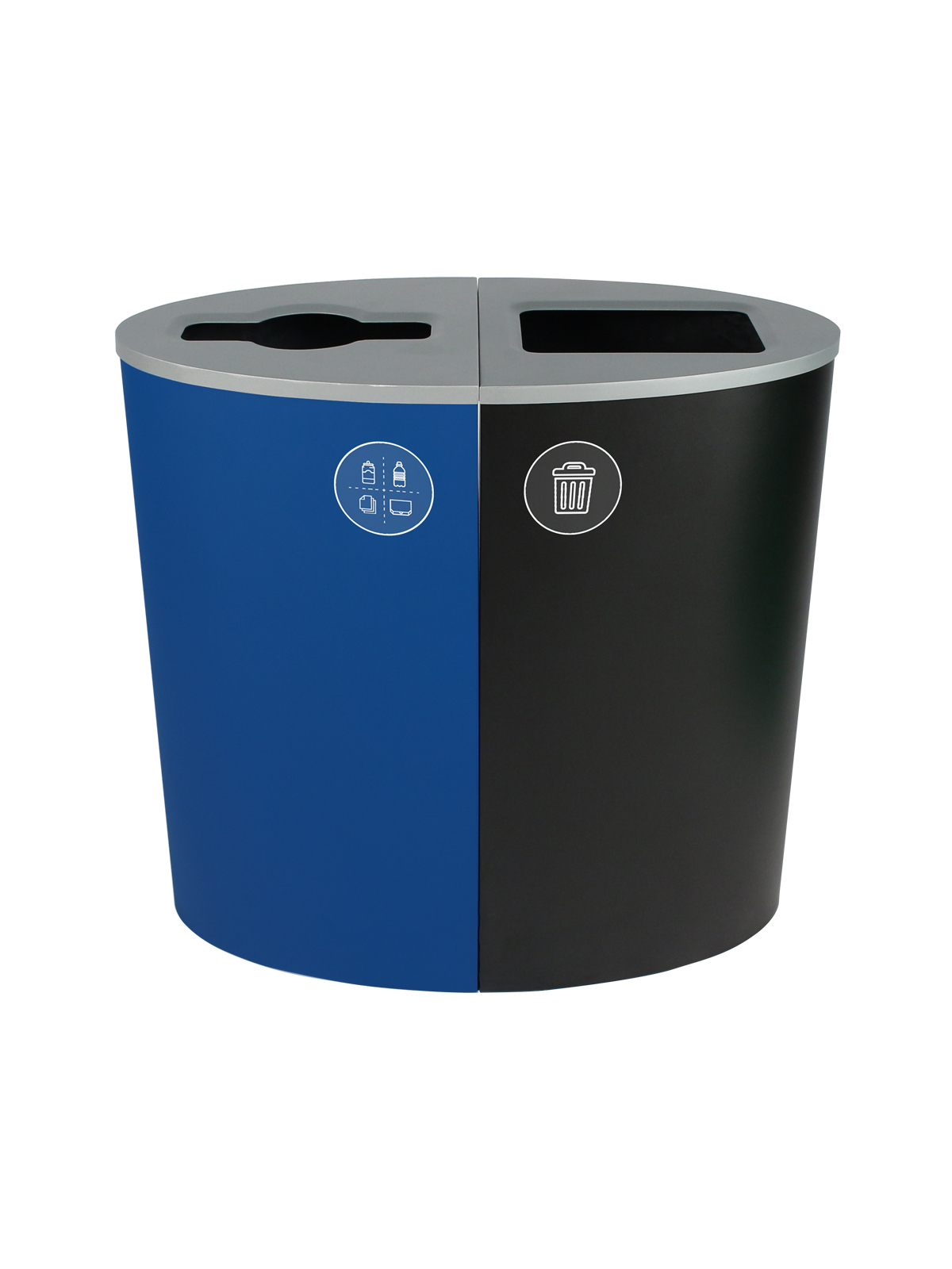SPECTRUM – Double – Kit – Mixed Recyclables-Waste – Mixed-Full – Blue-Black