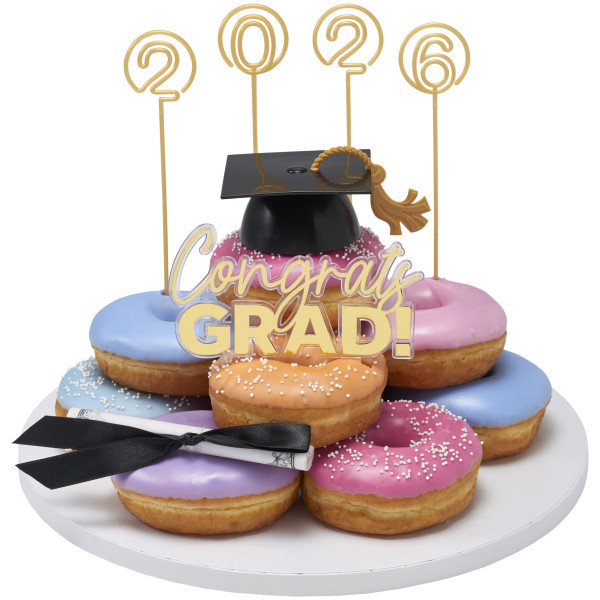 Congrats Grad Gold Vertical Layon