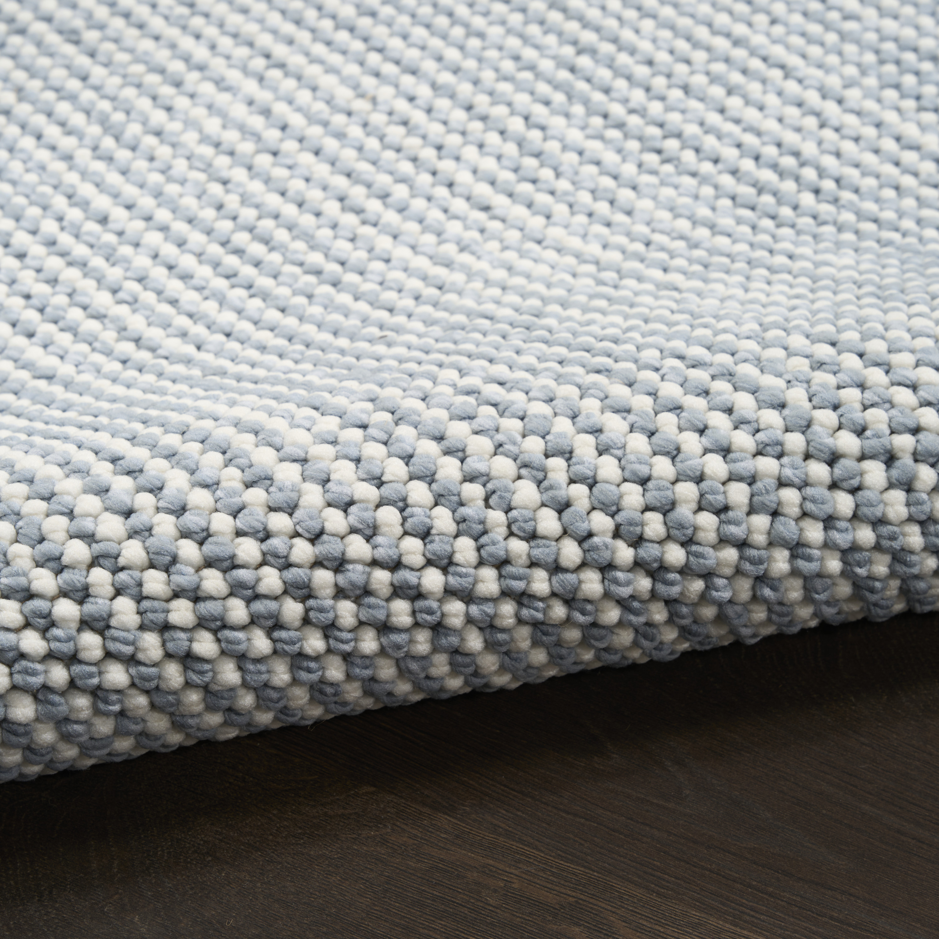 Nourison Natural Texture 5'3" x 7' Ivory Blue Farmhouse Indoor Rug