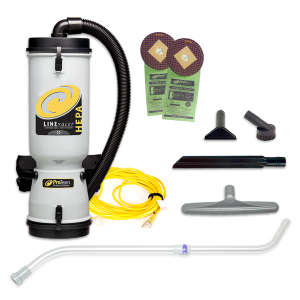 ProTeam, LineVacer HEPA 10 qt. w/ Xover Performance Telescoping Wand Tool Kit, 14", Backpack Vacuum