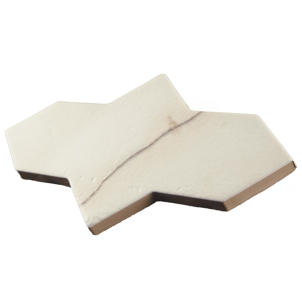 Istanbul Squire Shield Day with Night Cross 6 in. x 8-3/8 in. Porcelain Floor and Wall Tile