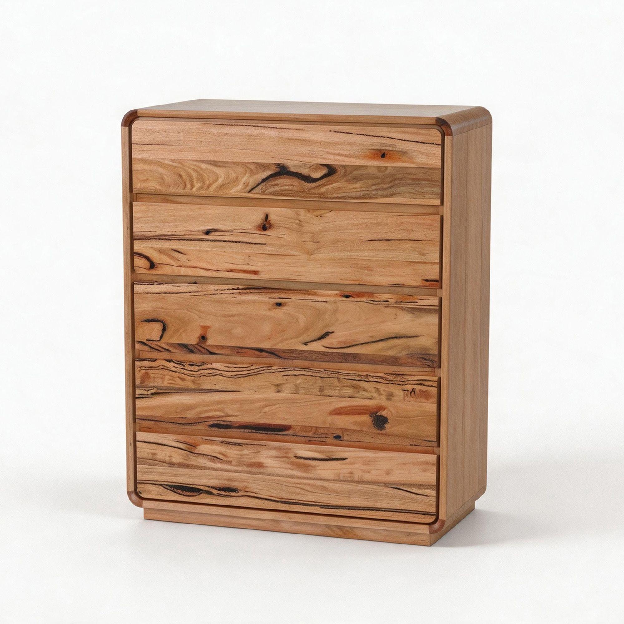 Product image of the  Macquarie Tallboy (5 Drawer), Natural from Forty Winks