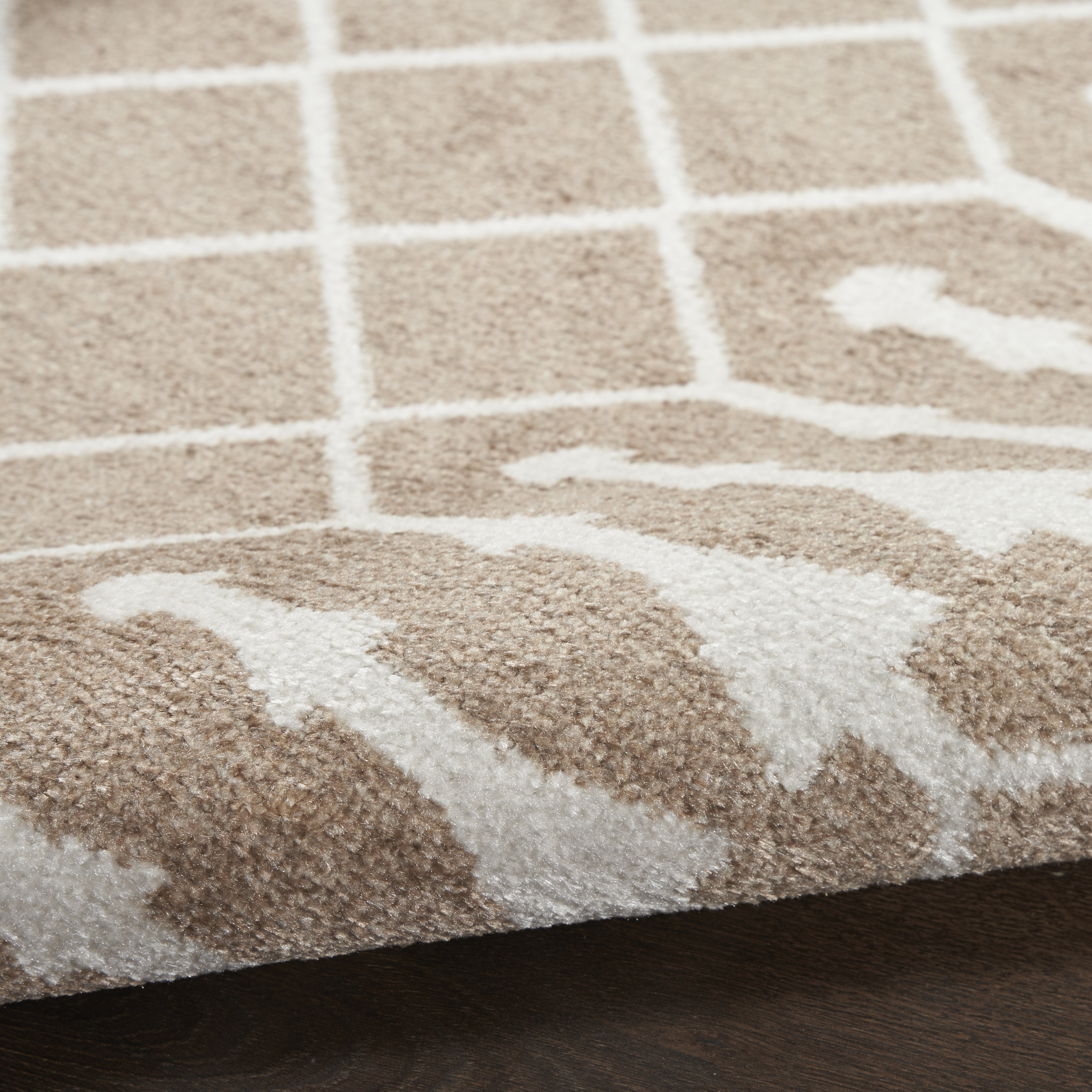 Nourison Astra Machine Washable 2'2" x 8' Taupe Bohemian Indoor Rug