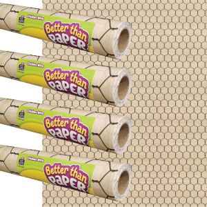 Better Than Paper® Bulletin Board Roll, 4' x 12', Chicken Wire, 4 Rolls