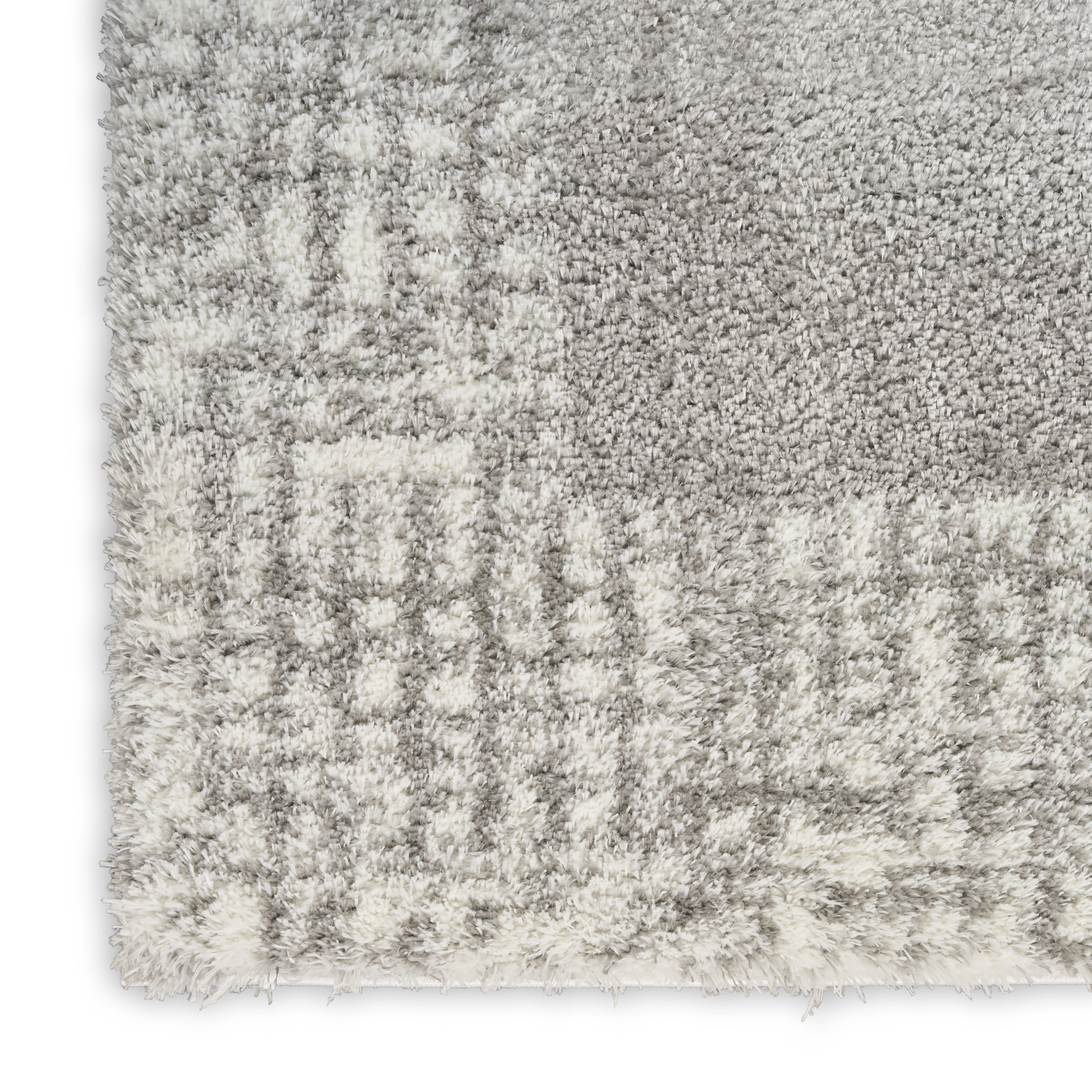 Nourison Pacific Shag 7'10" x 9'10" Grey Shag Indoor Rug