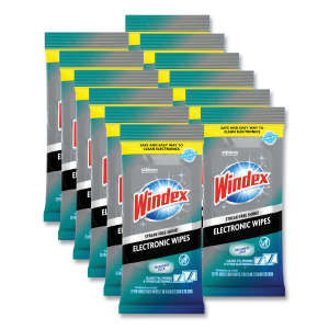 SCJ319248, SC Johnson Professional, Windex, 1 ply, 10.00"x7.00", Nonwoven Fabric, Electronic Wipes, White