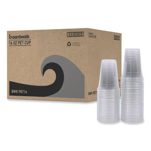 Boardwalk, Clear Plastic Cold Cups, 16 oz, PET