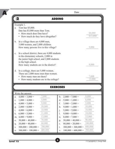 Developmental Math Level 12 Developmental Math: Level 12 E-Book Set | Thousands and Large Numbers ...