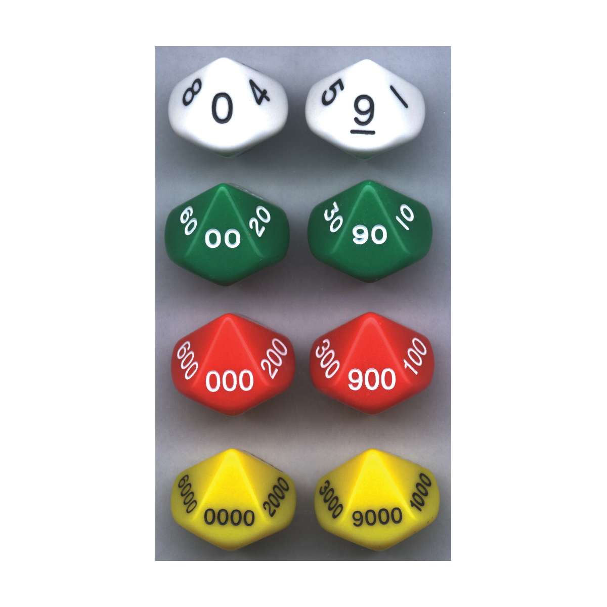 place value dice units to thousands set of 8 kop11871