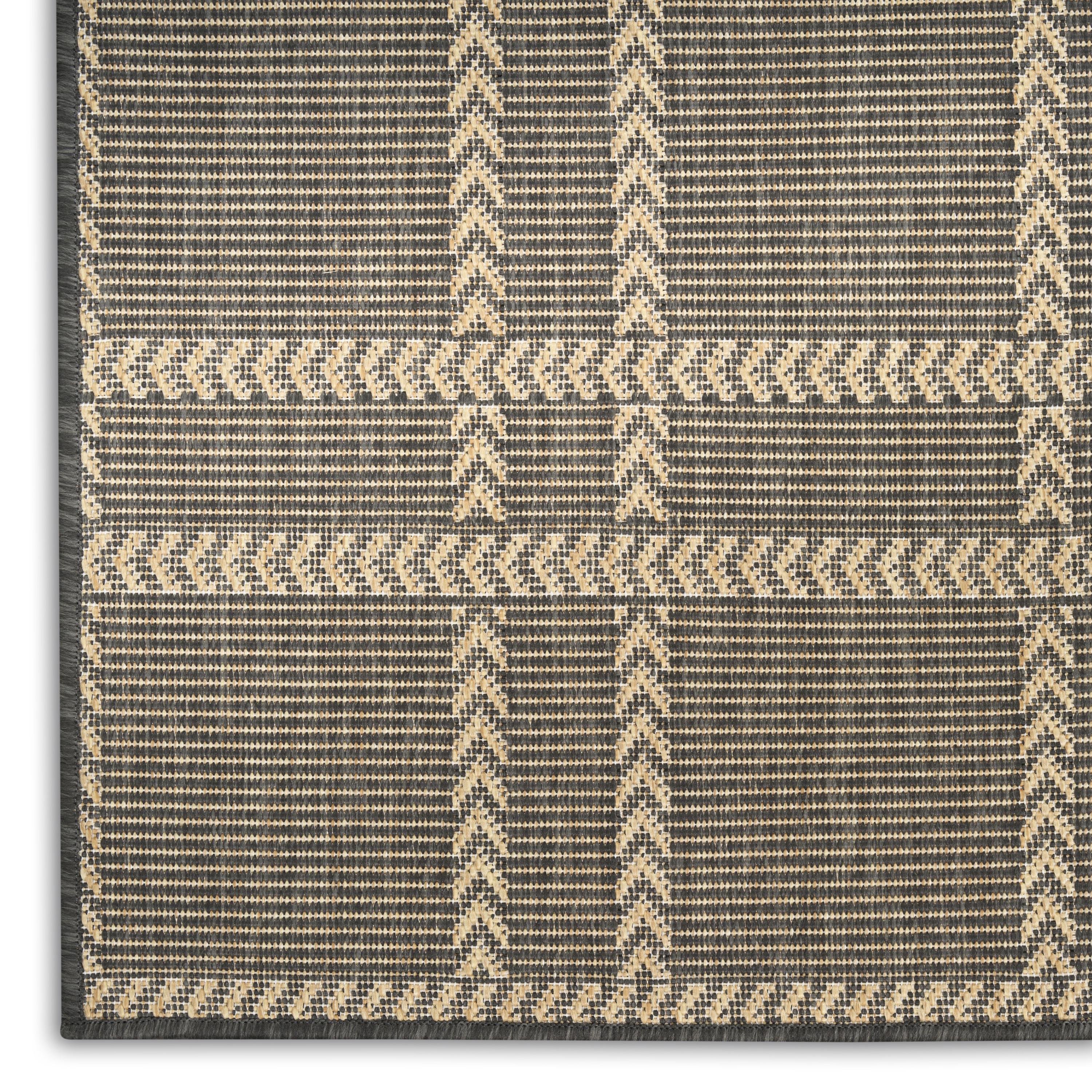 Nourison Horizon Indoor/Outdoor 9' x 12' Charcoal Modern Rug