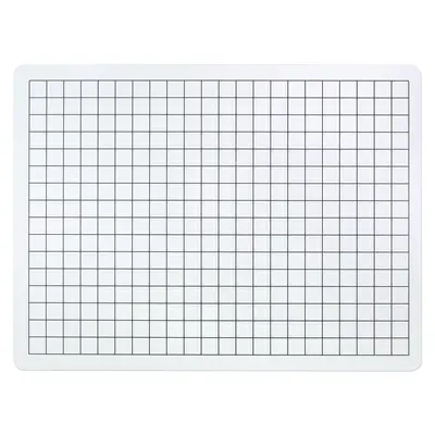 Pacon  Grid Whiteboard, 2-sided, 1/2
