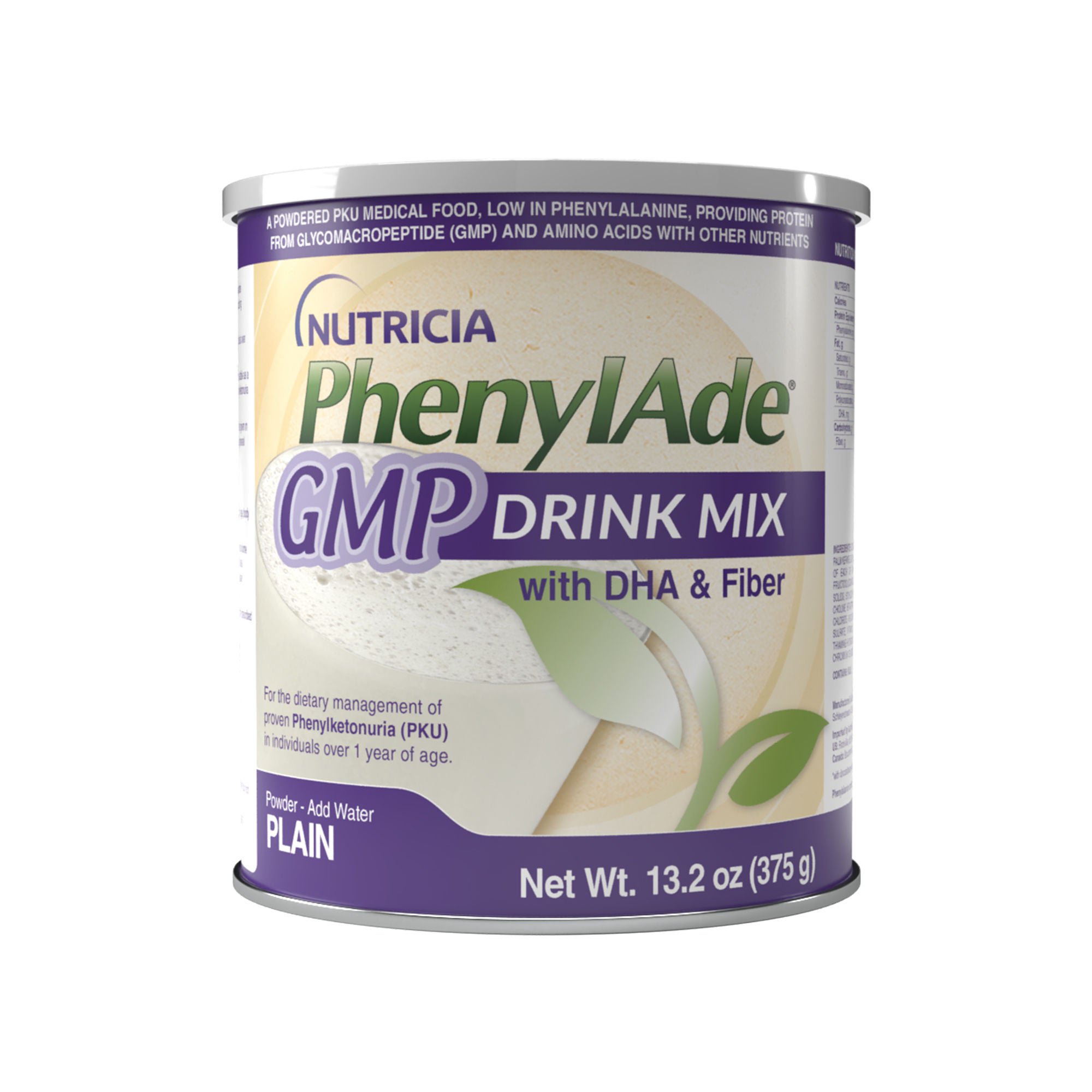 Oral Supplement PhenylAde® GMP Plain Flavor Powder 13.2 oz. / 375 Gram Canister