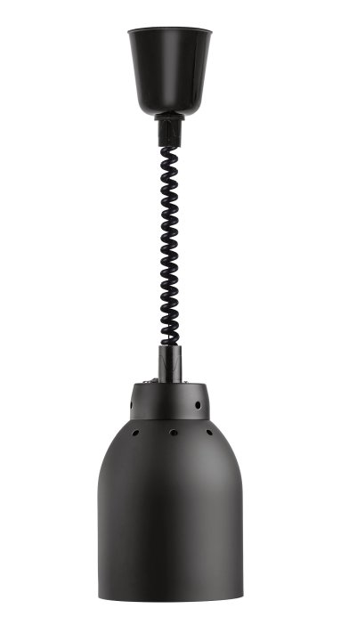 Matt black Minimal heating lamp extendable cord up to 175 centimeter