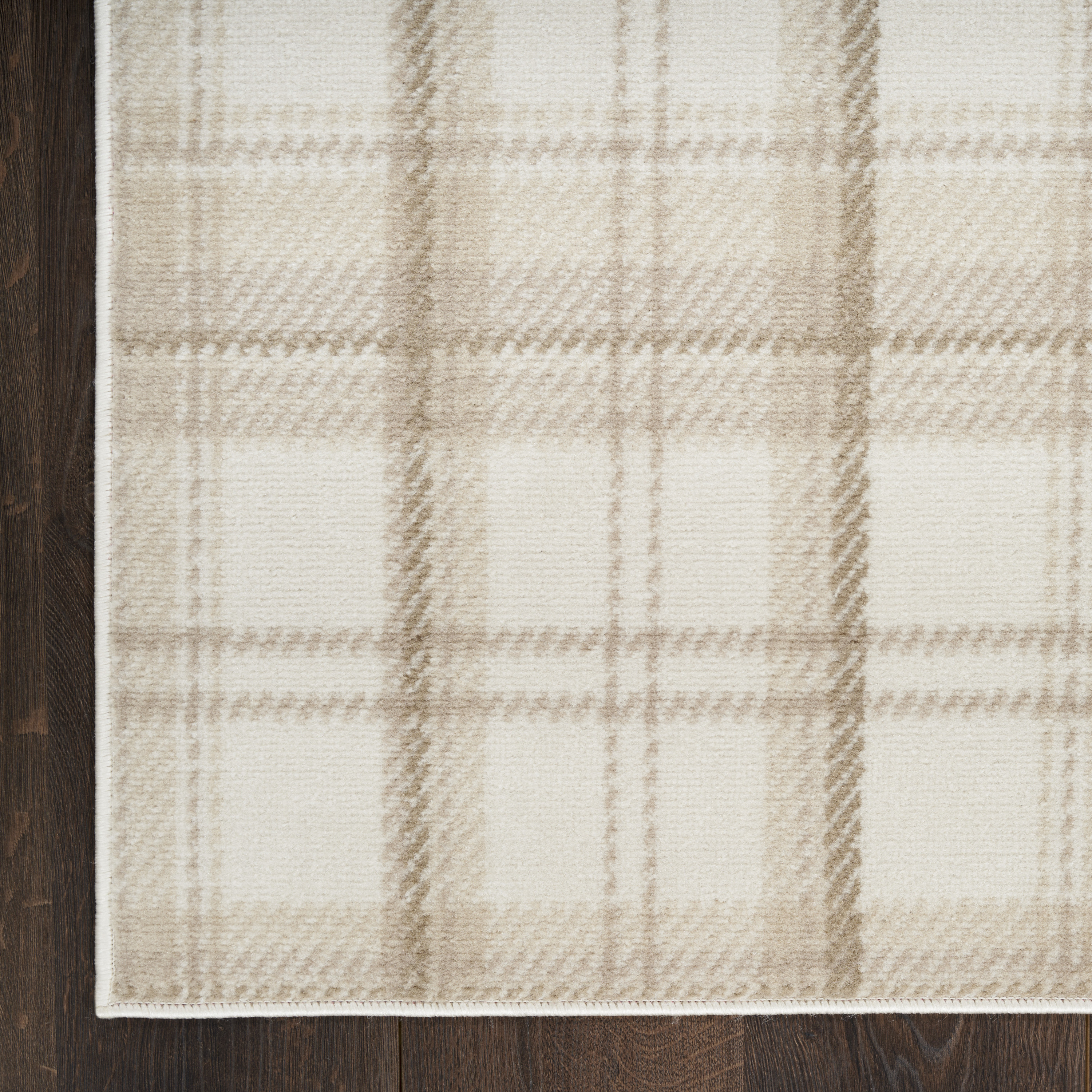 Nourison Grafix 2'3" x 7'6" Ivory Beige Farmhouse Indoor Rug