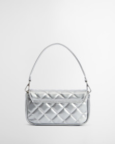 Soho Mini Quilted Crossbody Bag High Shine Silver