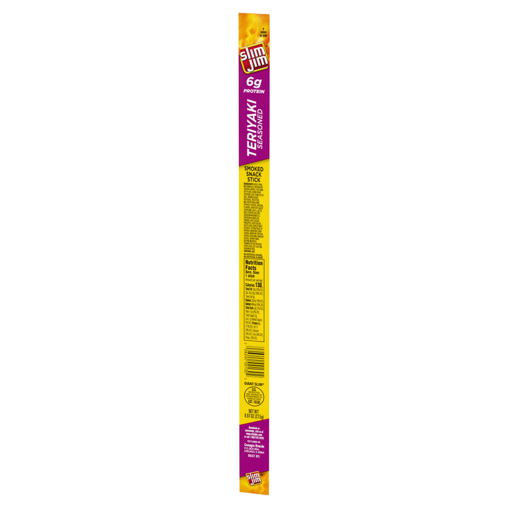SLIM JIM Teriyaki Seasoned Smoked Snack Stick | Conagra Foodservice