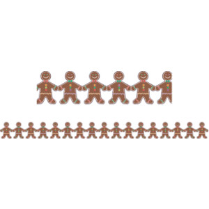 Gingerbread Men Classroom Borders, 12 Strips/36 Feet