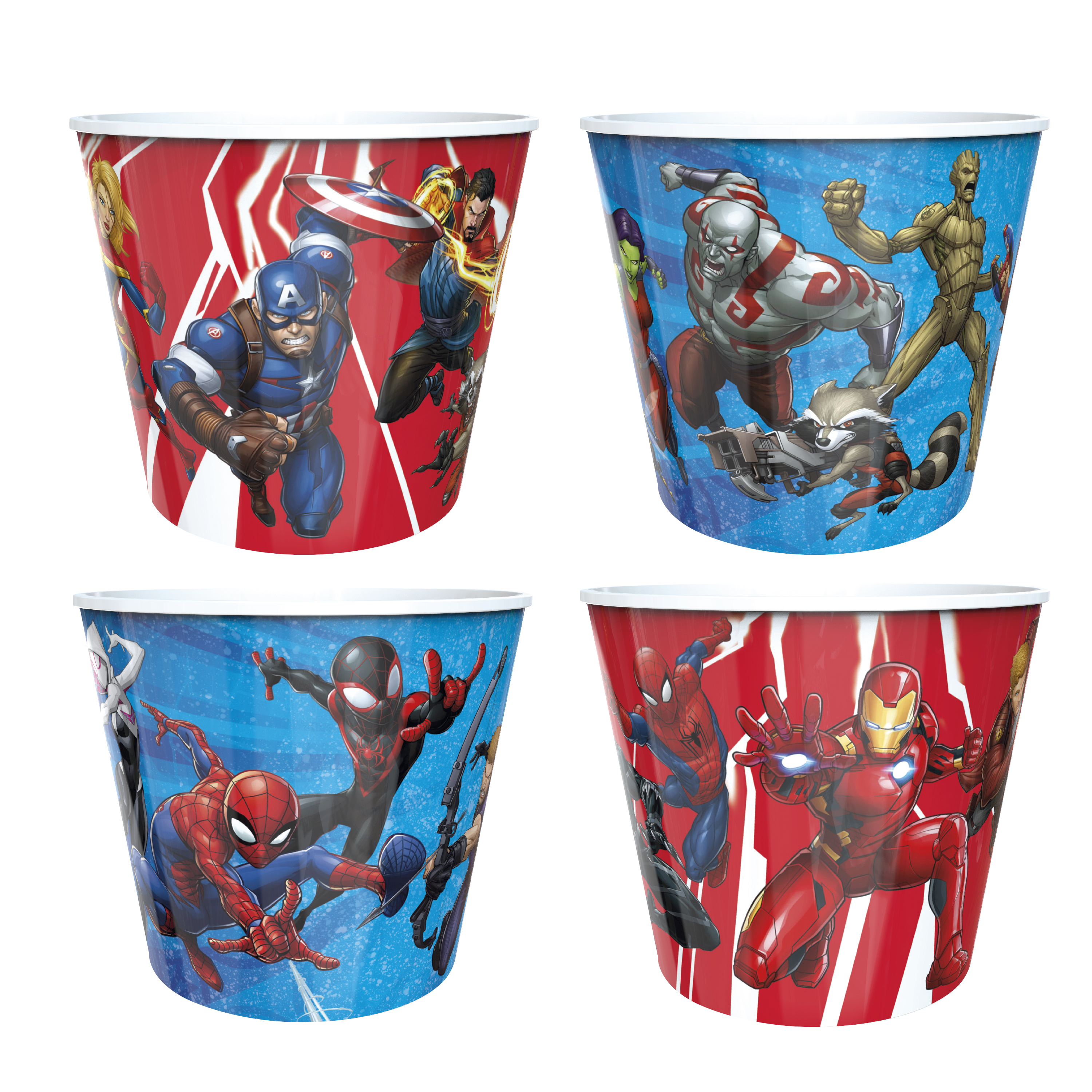 Marvel Comics Plastic Popcorn Container and Bowls, The Hulk, Spider-Man and More, 5-piece set slideshow image 7