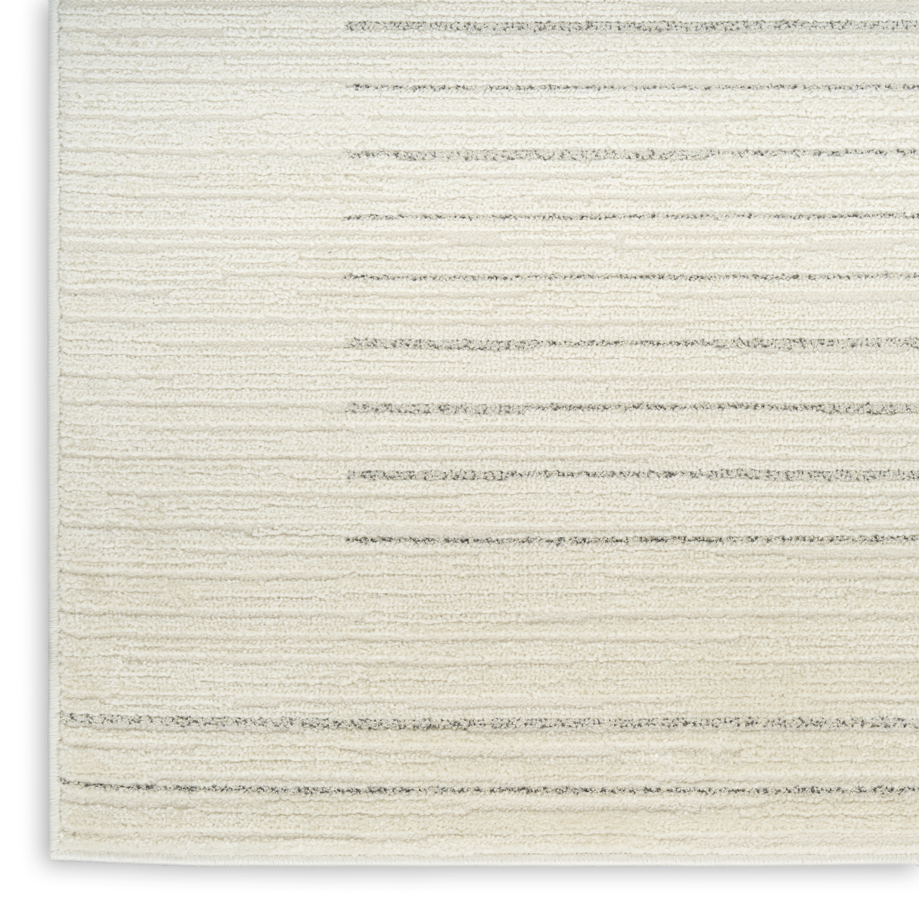 Nourison Ivory Hues 5'3" x 7'3" Ivory Grey Modern Indoor Rug