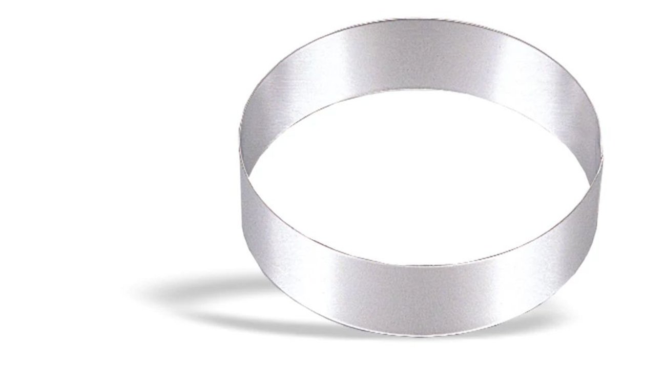 Cercle à mousse de 8 cm en acier inoxydable