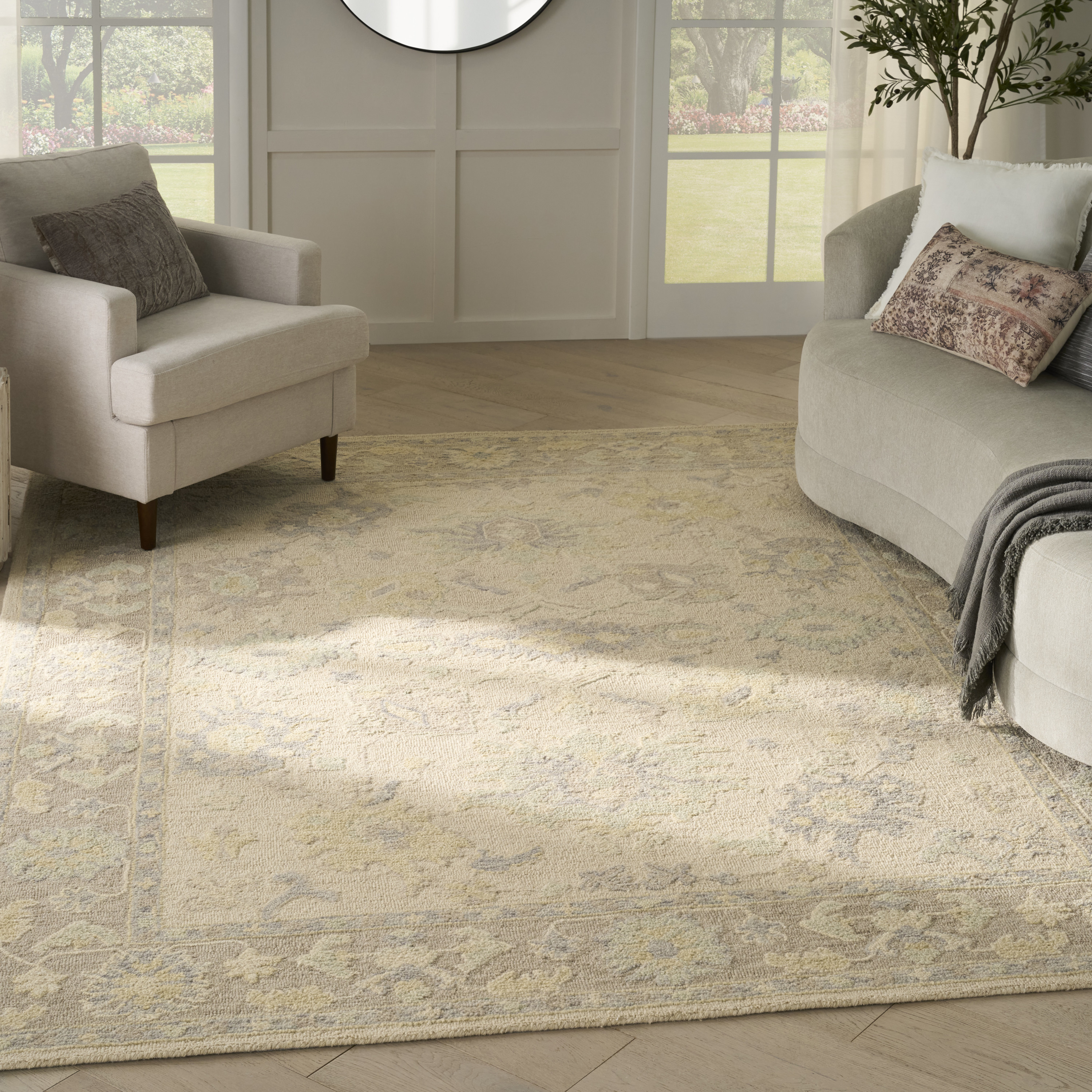 Nourison Maison 9'9" x 13'9" Ivory Taupe Vintage Indoor Rug