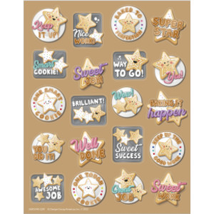 Star Cookies Sugar Cookie Scented Stickers, Pack of 80
