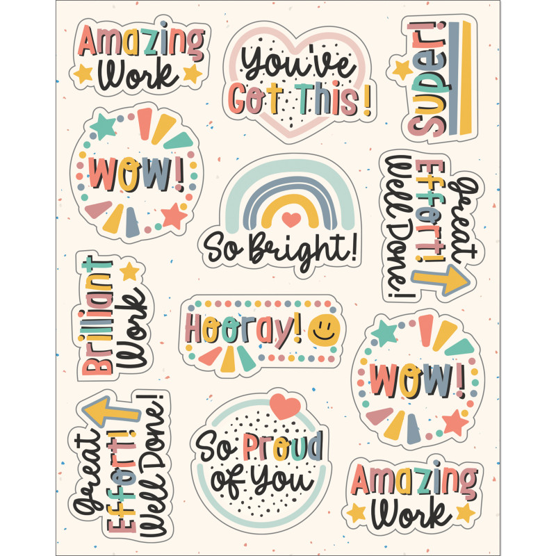 We Belong Motivators Shape Stickers, Pack of 72