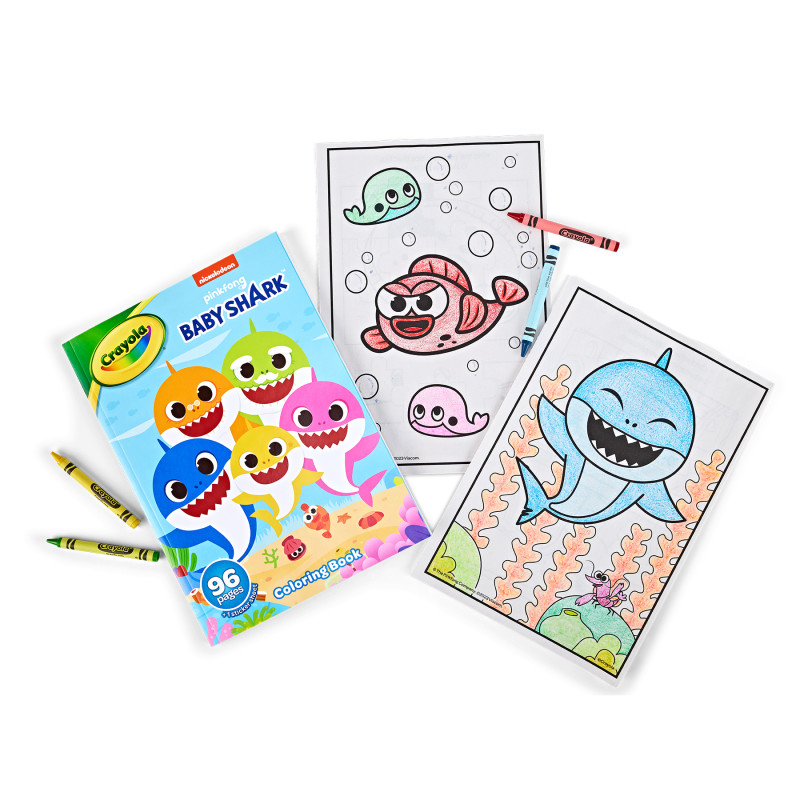 Coloring Book, Baby Shark, 96 Pages