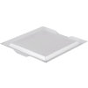Large square stainless steel serving tray