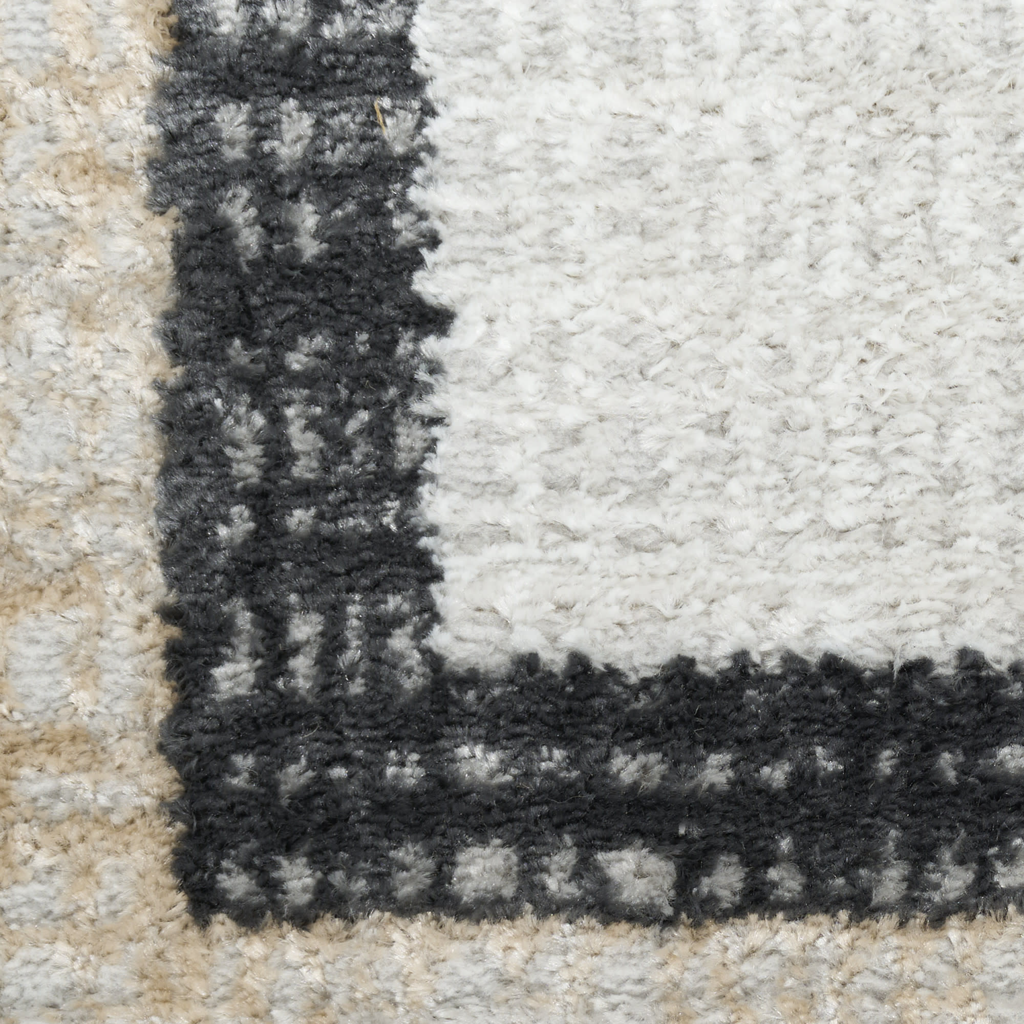 Nourison Dekor 4' x 6' Grey Charcoal Modern Indoor Rug