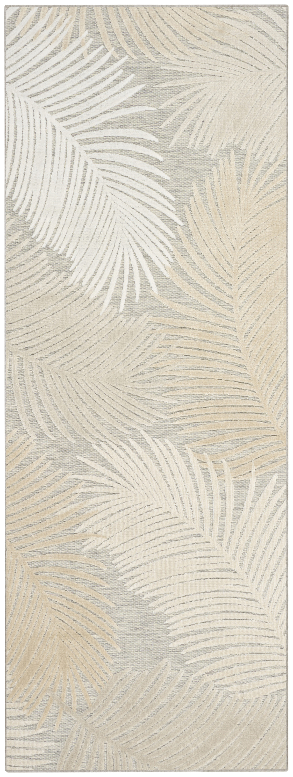 Nourison Suncoast 2' x 6' Grey Tropical Rug