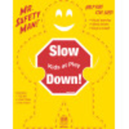 Safety Man Die-Cut Sign, 19