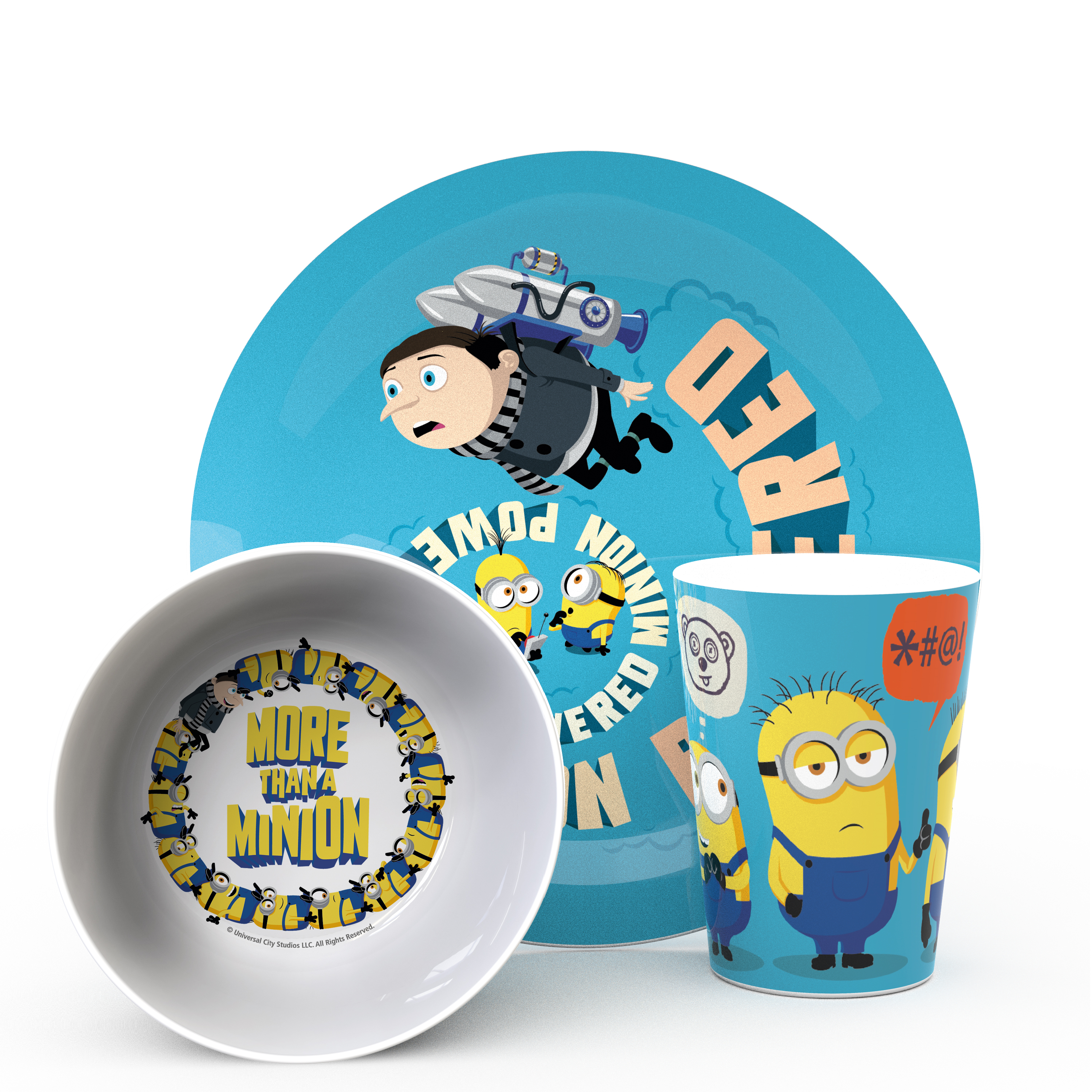 Minions 2 Movie Kid’s Dinnerware Set, Minions and Felonius Gru, 3-piece set slideshow image 1 Minions 2 Movie Kid’s Dinnerware Set, Minions and Felonius Gru, 3-piece set slideshow image 1