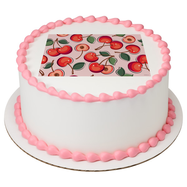 Cherry Pattern Sheet PhotoCake® Edible Image®