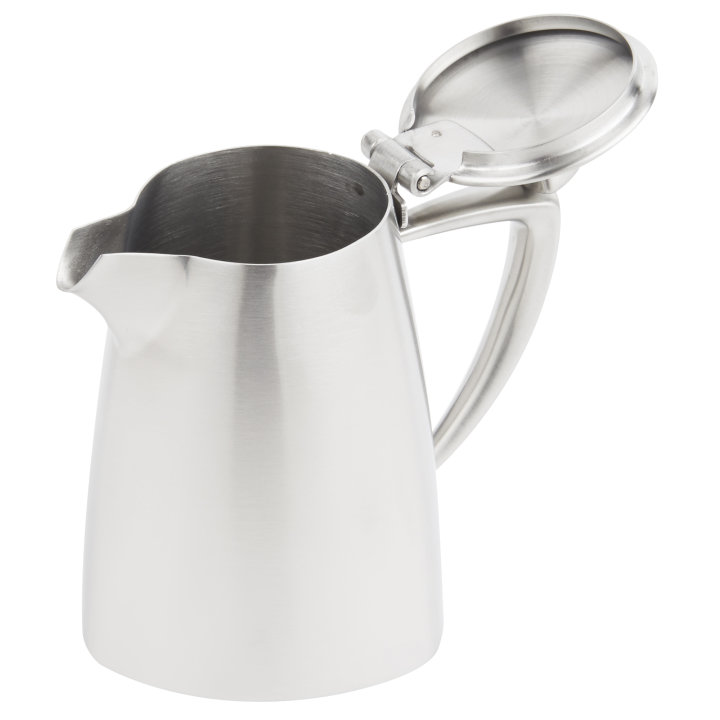 9-ounce Triennium™ stainless steel covered creamer in satin finish