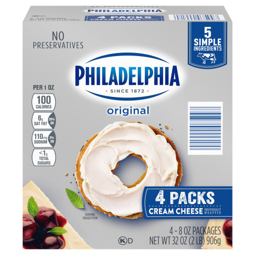 Philadelphia Original 4 Pack Brick Cream Cheese Image