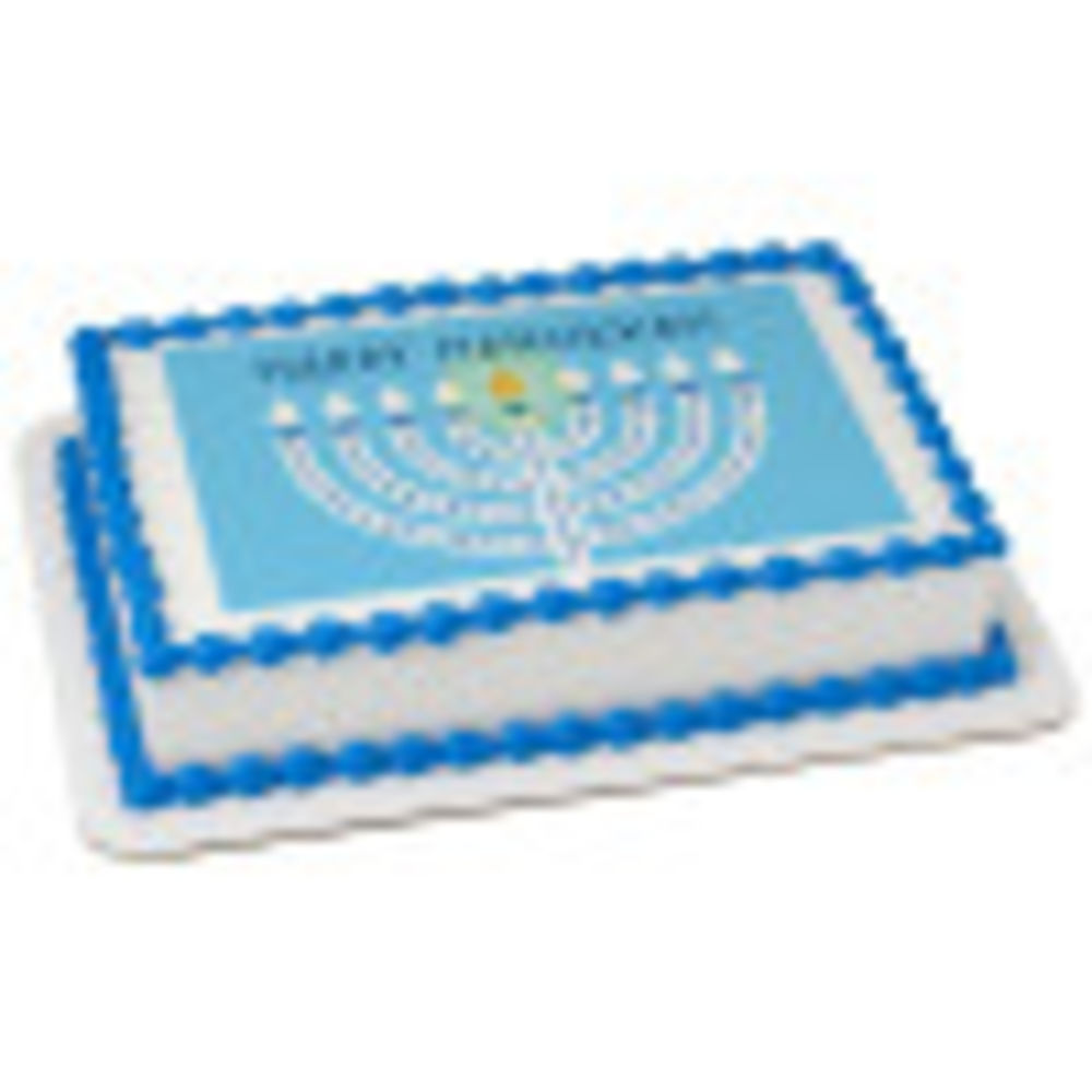 Image Cake Happy Hanukkah Menorah