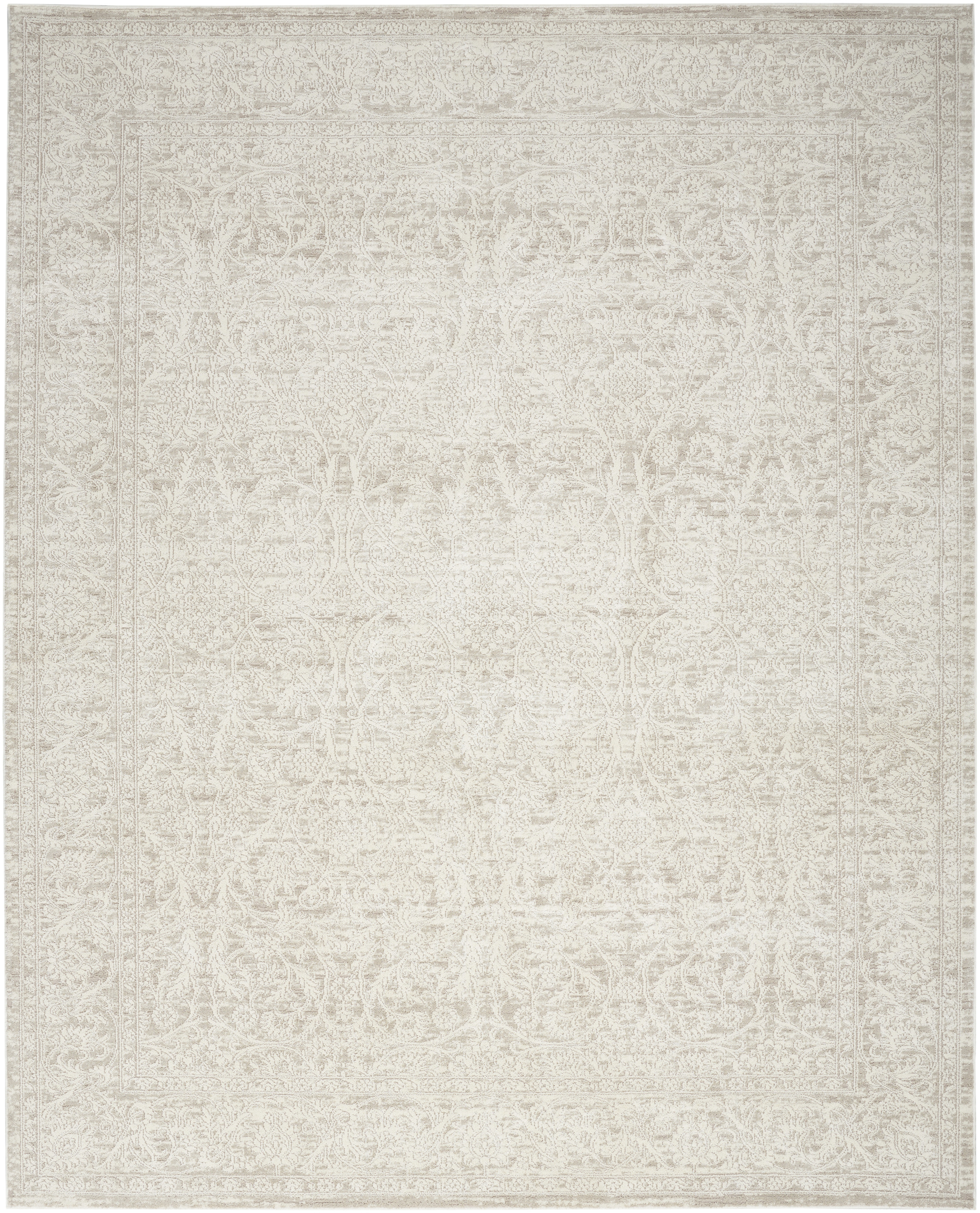 Nourison Eco Cycle 6' x 9' Ivory Beige Vintage Indoor Rug