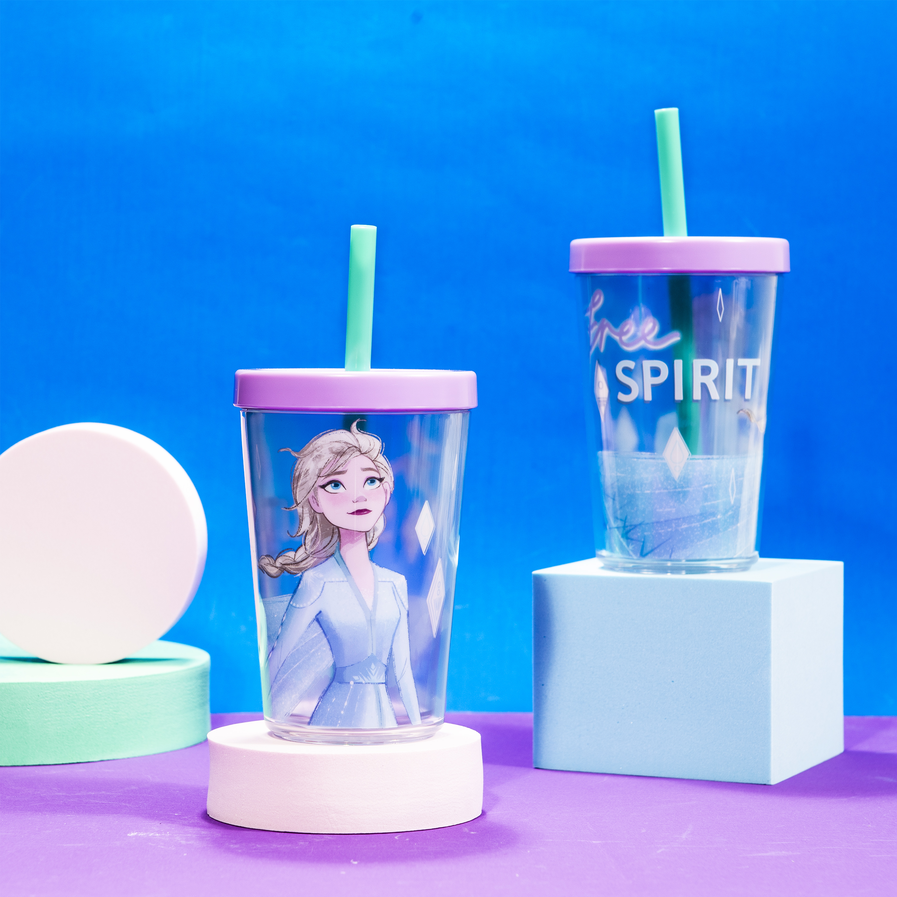 Disney Frozen 2 Movie 13 ounce Insulated Tumbler, Princess Elsa, 2-piece set slideshow image 2