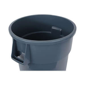 Boardwalk, 44 gal, Plastic, Gray, Round, Receptacle