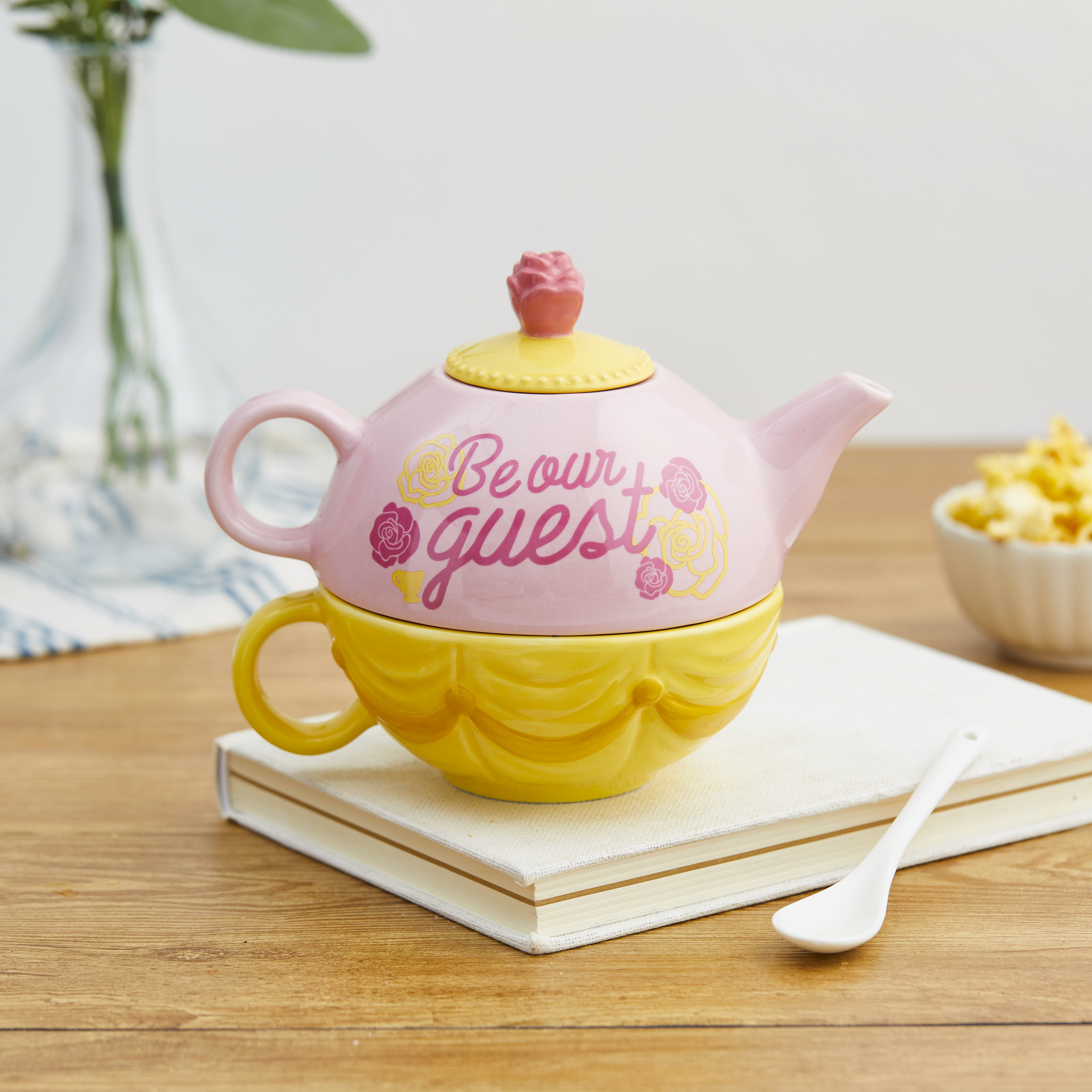 Disney Princess Sculpted Ceramic Tea Set, Princess Belle, 4-piece set slideshow image 4 Disney Princess Sculpted Ceramic Tea Set, Princess Belle, 4-piece set slideshow image 4