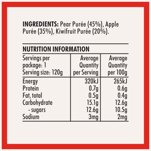  Wattie's® Pear Apple & Kiwifruit 120g 6+ months 
