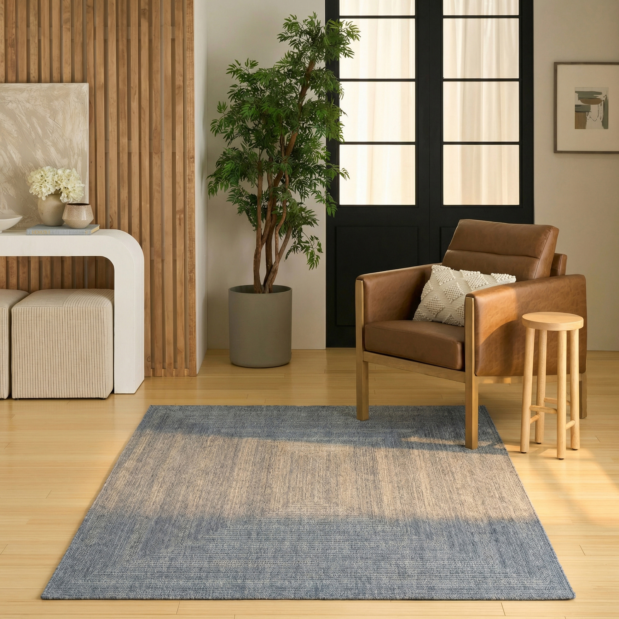 Nourison Tulum 6' x 9' Denim Outdoor Rug