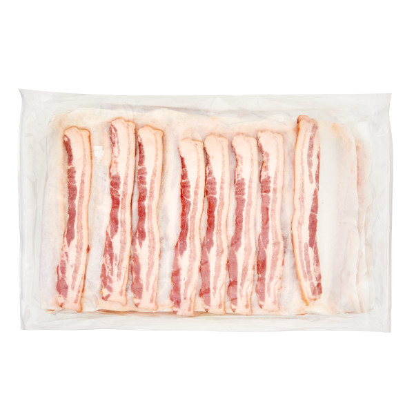 BLACK LABEL(r) Bacon, Cherrywood Smoked, Wide-Shingled, 9-13 slices per pound . C1CB - Front Center Inner Pack (Hi Res)